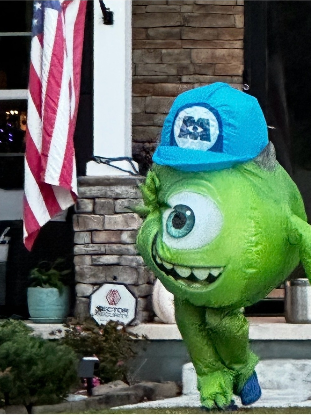 Disney  monsters inc inflatable costume - Mike with Blue Hat